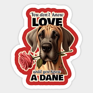 Great Dane Valentine's day Sticker